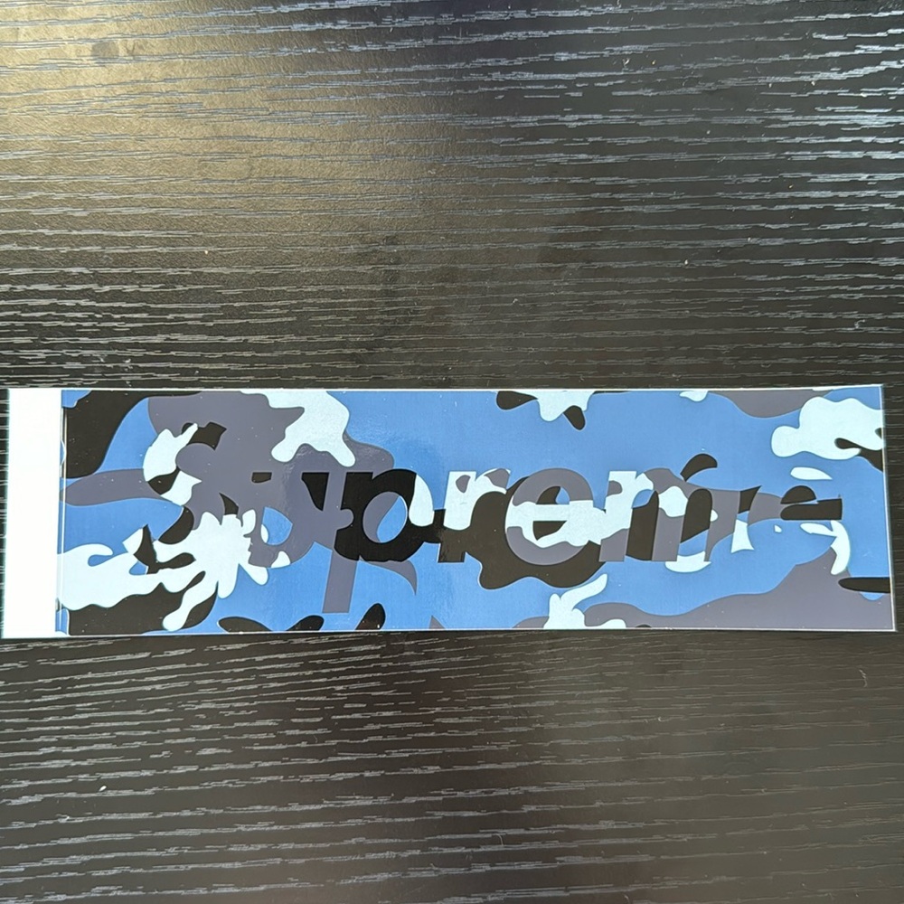 FW20 Supreme Blue Camo Box Logo Sticker